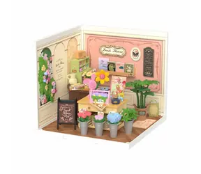 Robotime 3D drevená skladačka miniatúra domčeku Kvetinárstvo Fresh Flower