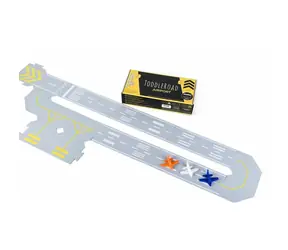 TODDLEROAD 2102 SADA LETISKA - flexibilná cesta - 14 silikónových puzzle dielov a 3 ergonomické lietadlá / od 12 mesiacov