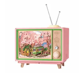 Robotime 3D drevená skladačka hracej skrinky Prechádzka v sakurovom lese