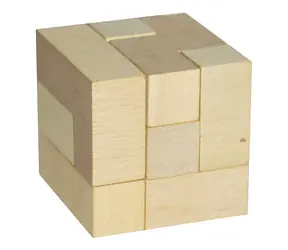 Detoa Drevený hlavolam kocka / od 3 rokov