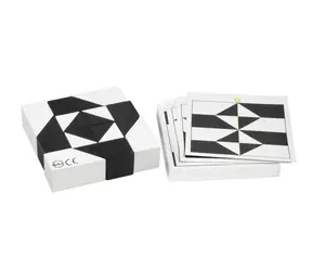 Detoa Hlavolam Tangram čiernobiely / od 3 rokov