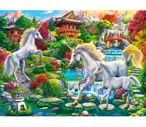 Castorland 030521 Puzzle Záhrada jednorožcov / 300 dielikov / od 8 rokov