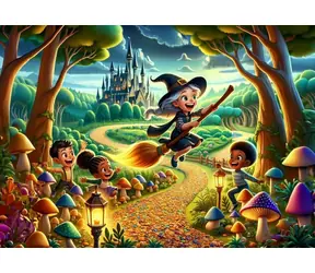 ART PUZZLE 35412 Puzzle Roztomilá čarodejnica / 100 dielikov / od 5 rokov