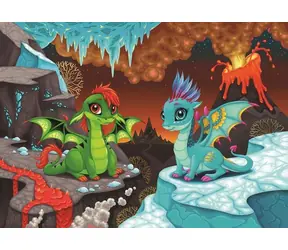 ART PUZZLE 4509 Puzzle Dráčiky / 100 dielikov / od 6 rokov