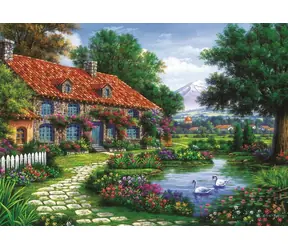 ART PUZZLE 4551 Puzzle Záhrada s labuťami