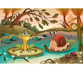 ART PUZZLE 5885 Drevené puzzle Kamoši od jazera