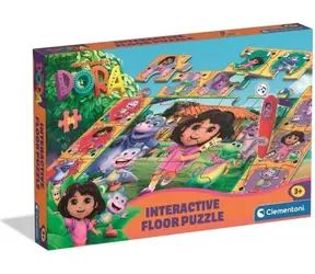 Clementoni Podlahové puzzle s interaktívnym perom Dora prieskumnice 24 dielikov / od 3 rokov