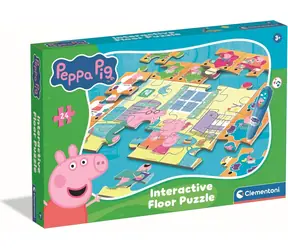 Clementoni Podlahové puzzle s interaktívnym perom Prasiatko Peppa 24 dielikov / od 3 rokov
