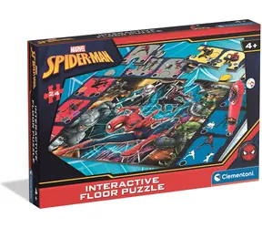 Clementoni Podlahové puzzle s interaktívnym perom Spiderman 24 dielikov / od 3 rokov