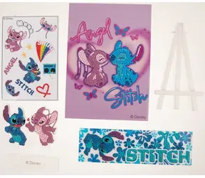 CRAFT ID Diamantové maľovanie Angel a Stitch so stojanom