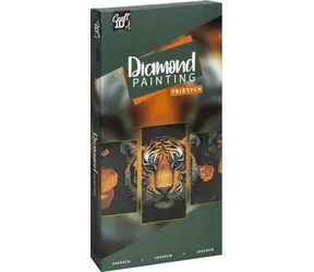 CRAFT ID Diamantové maľovanie na ráme Tiger triptych 40x20 cm + 30x20 cm