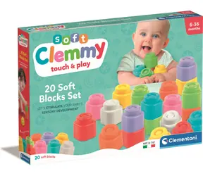 Clementoni Soft Clemmy Sada 20 mäkkých kociek / od 6 mesiacov