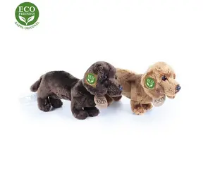 Rappa Plyšový pes jazvečík stojaci 19 cm svetlo hnedý / ECO-FRIENDLY / od 0 mesiacov