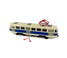Rappa 253322 Kovová Česká retro električka modrá 16 cm-otváracie dvere / od 3 rokov