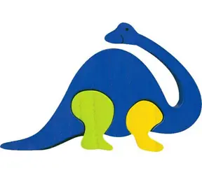 Fauna Drevené vkladacie puzzle z masívu brontosaurus / od 3 rokov
