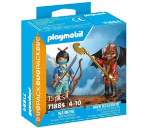 Playmobil® Duo-Pack 71884 Rytier z Novelmore vs. Burnhamský nájazdník / Počet dielikov: 15 / od 4 rokov