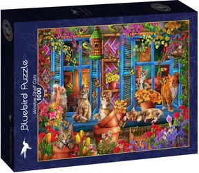 BlueBird Puzzle Parapet s mačkami /1000 dielikov/ od 14 rokov