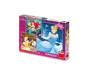 Dino Puzzle Disney veselé princeznej / 3x55 dielikov / od 5 rokov