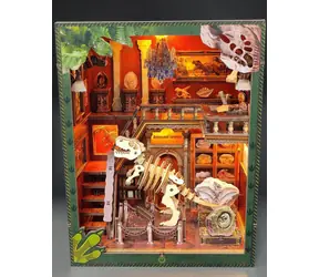 2Kids Toys 3D skladačka Zarážka na knihy Miniatúra domčeka Dinosaurie múzeum