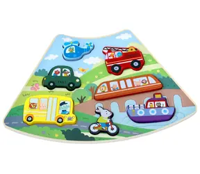 2Kids Toys Drevené puzzle Dopravné prostriedky prepojiteľné