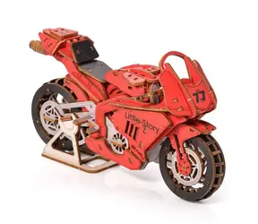 Little Story 3D drevená skladačka Grand Prix červený