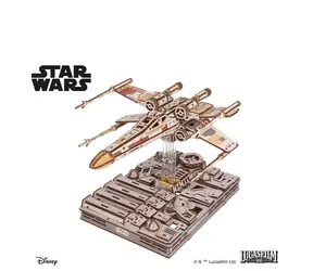 Ugears 3D drevená mechanická skladačka Star Wars Luke Skywalker X-Wing stíhačka