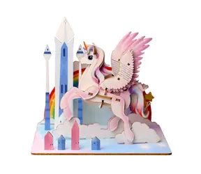 EscapeWelt 3D drevené puzzle Jednorožec