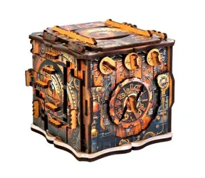 EscapeWelt Drevený hlavolam iQube Dark Box