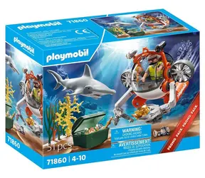 Playmobil® 71860 Honba za pokladom s ponorkou / Počet dielikov: 51 / od 4 rokov