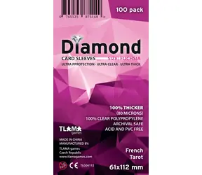 TLAMA hry Obaly na karty Diamond Fuchsia: French Tarot (61x112 mm)