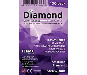 TLAMA hry Obaly na karty Diamond Purple: American Standard (56x87 mm) (80 mikrónov, 100 ks)