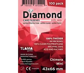 TLAMA hry Obaly na karty Diamond Red: Chimera Mini (43x66 mm) (80 mikrónov, 100 ks)