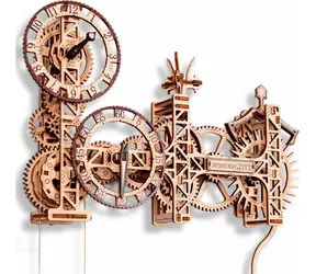 Wooden City 3D puzzle Steampunk nástenné hodiny 269 dielikov / od 14 rokov