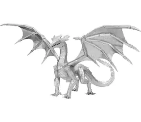 Metal Earth 3D Puzzle Premium Series: Oceľový drak / 223 dielikov / od 14 rokov