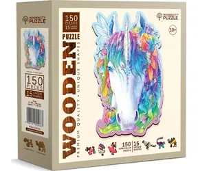 Wooden City Drevené puzzle Štýlový jednorožec 150 dielikov / od 10 rokov