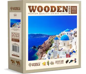 Wooden City Drevené puzzle Santorini - Grécko 1010 dielikov