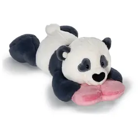 Nici Plyšová panda Love so srdiečkom - ležiaca 20 cm / od narodenia
