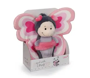 Nici Plyšový motýlik Love v darčekovej krabičke 21 cm / od narodenia