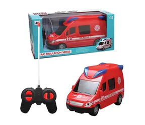 Made 14751 - Auto hasičské na diaľkové ovládanie so svetlom a zvukom 21 cm / od 3 rokov