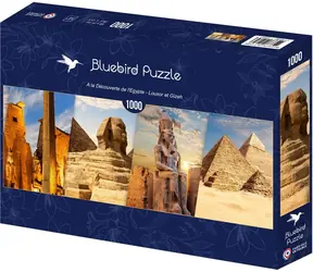 BlueBird Panoramatické puzzle Objavte Egypt - Luxor a Gíza / 1000 dielikov / od 14 rokov