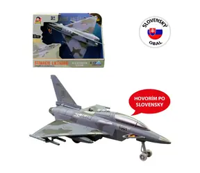 MaDe 25549 - Stíhacie lietadlo SK na zotrvačník na batérie so svetlom a zvukom / od 3 rokov