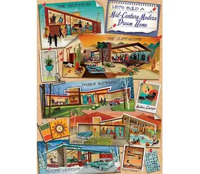 COBBLE HILL Puzzle Moderný dom snov v polovici storočia / 1000 dielikov / od 14 rokov