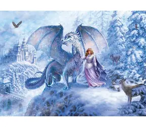 COBBLE HILL Rodinné puzzle Ľadový drak / 350 dielikov / od 9 rokov
