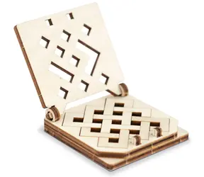 Wooden City 3D Drevené puzzle hlavolam mini Had / 17 dielikov / od 14 rokov