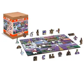 Wooden City Drevené puzzle Levanduľové Francúzsko 2v1