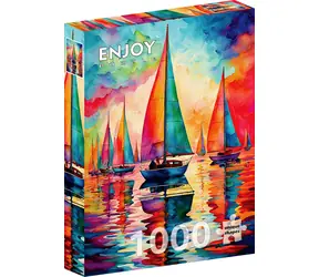 ENJOY Puzzle Farebné plachetnice