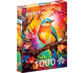 ENJOY Puzzle Farebný vtáčik / 1000 dielikov / od 14 rokov
