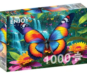 ENJOY Puzzle Motýľ v lese / 1000 dielikov / od 14 rokov