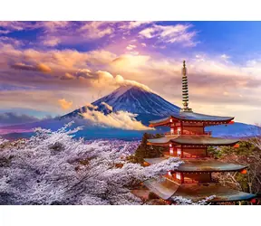 ENJOY Puzzle Hora Fudži na jar, Japonsko / 1000 dielikov / od 14 rokov