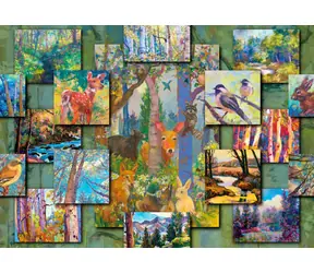 ENJOY Puzzle Lesná koláž / 1000 dielikov / od 14 rokov